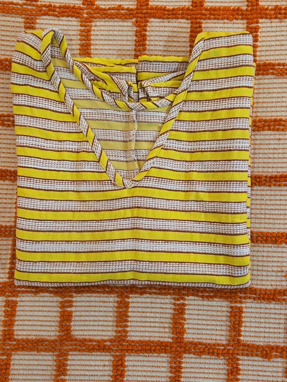 Ace & Jig Yellow and Brown Striped Women’s Top